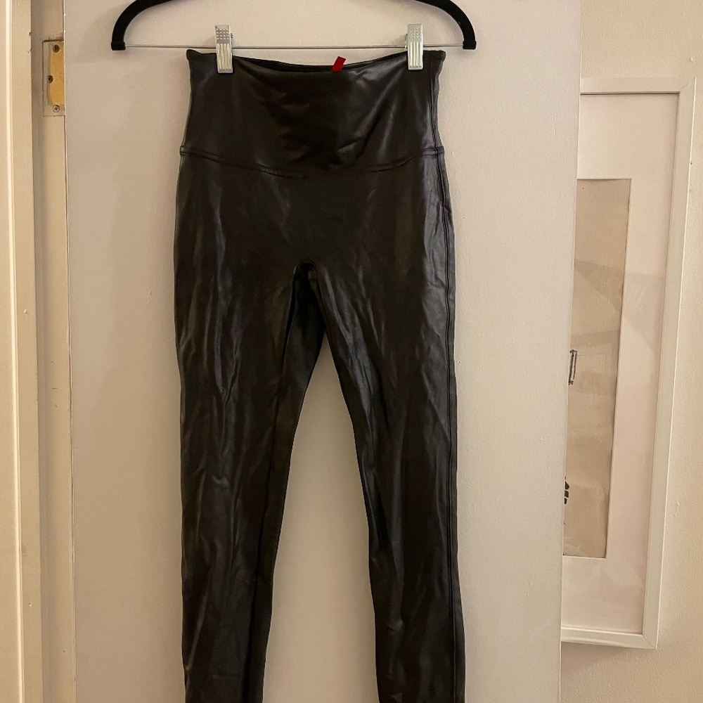 SPANX faux leather leggings - M